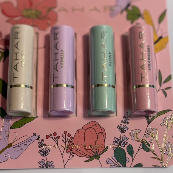 🆕 Tahari Lip Balm Set - Cream, Purple, Green, Pink 🆕 - Picture 5 of 5